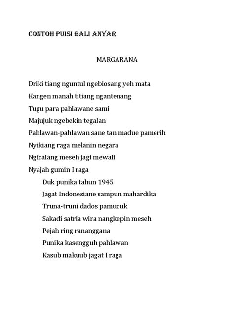 Puisi bali anyar tema lingkungan 1 Latar Belakang Puisi Bali Anyar, kakawitin antuk kamedalang puisi sane mamurda “Basa Bali” pekaryan Sutari Pr
